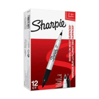 Sharpie black double point permanent marker (12-pack) 424491