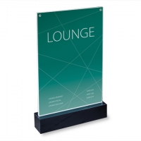 Brochure holder (A4) | with LED lighting | Sigel 208636