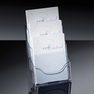 Sigel acrylic A5 brochure holder with 3 compartments SI-LH132 208706 - 1