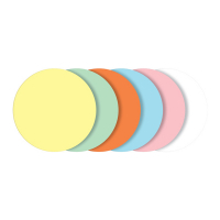 Sigel assorted coloured round moderation cards, 10cm (250-pack) SI-MU101 208913