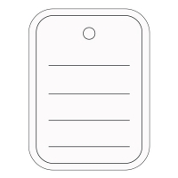Sigel lined price tags, 40mm x 50mm (500-pack) SI-ZB350 208620