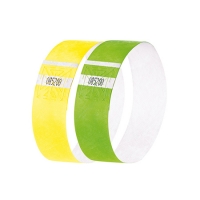 Sigel yellow and green super soft event wristbands (120-pack) 208688