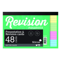 Silvine revision multicolour card notepad (20-pack) CR50AC 423104
