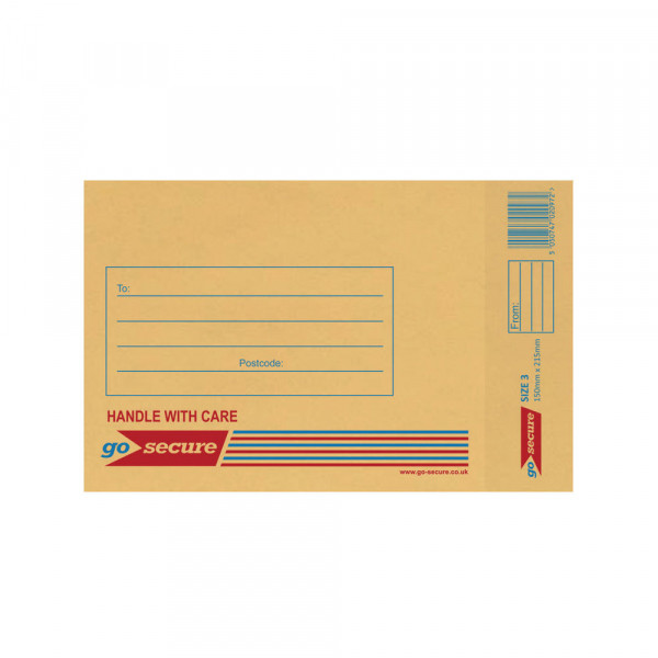 Size 3 padded envelope 150 x 215mm | brown peel and seal | Go Secure ML10042 | 100-pack 245201 - 1