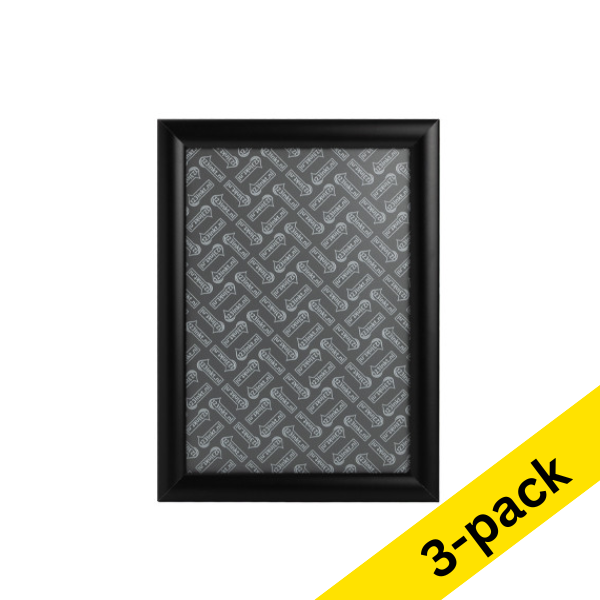 Snap frame (A4) | black aluminium | 123ink | 3-pack 302553 - 1
