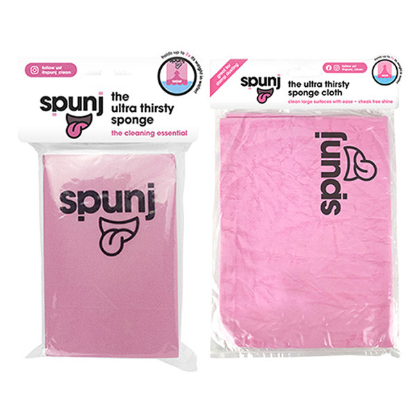 Spunj Pink Ultra Absorbent Cloth + Sponge SSP00007 SSP00007 - 1