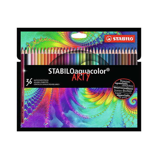Stabilo Aquacolor ARTY watercolour coloured pencil set (36-pack) 206287 - 1