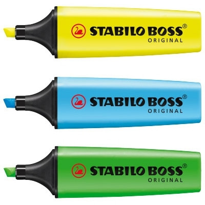 Stabilo Boss fluorescent highlighters (3-pack)  280002 - 1
