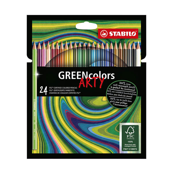 Colouring pencils | Stabilo Greencolors ARTY | 24-pack 206289 - 1