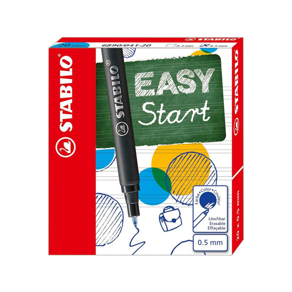 Stabilo Easy Original medium blue roller pen refill (20-pack) 6890/041-20 200101 - 1
