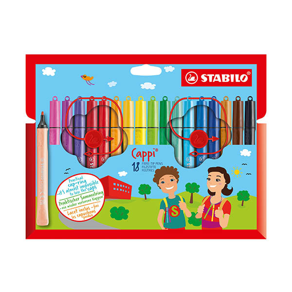 Felt-tip pen set | Stabilo Cappi | 18-pack 206283 - 1