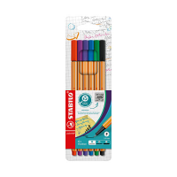 Fineliner | 0.4mm | assorted | Stabilo Point 88 | 6-pack 246462