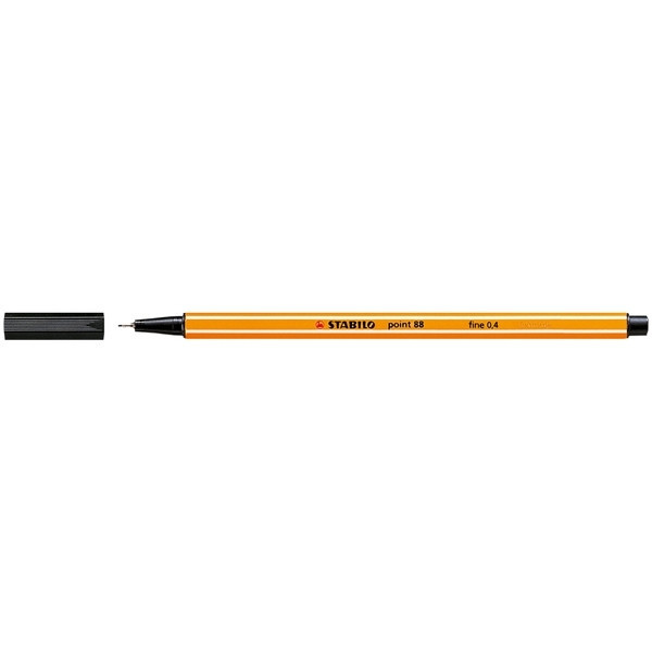 Fineliner | 0.4mm | black | Stabilo Point 88 | 10-pack 280076 - 1