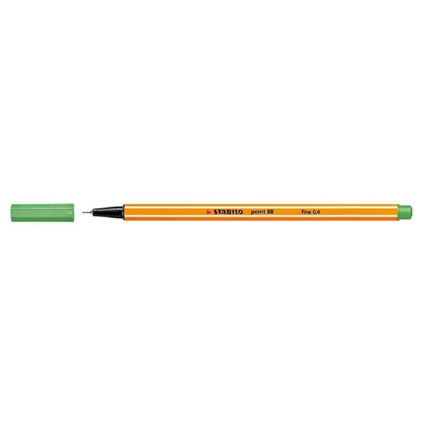 Fineliner | 0.4mm | fluorescent green | Stabilo point 88 200068 - 1