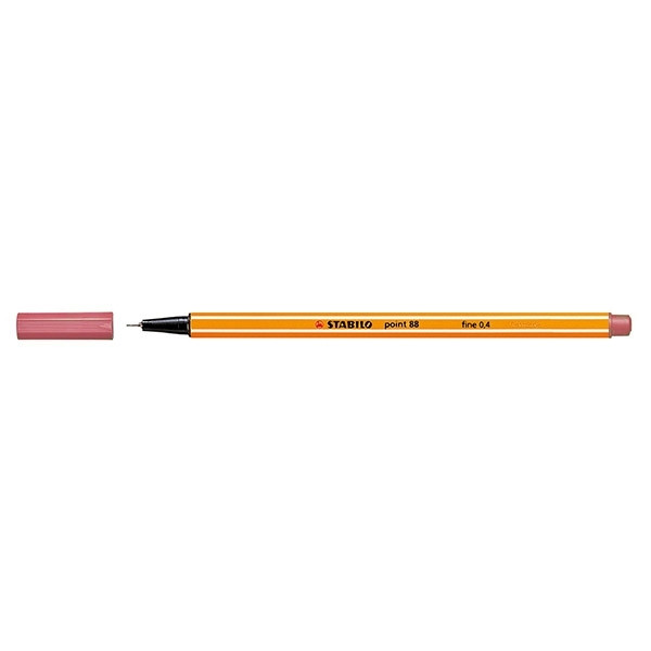 Fineliner | 0.4mm | fluorescent red | Stabilo point 88 200069 - 1
