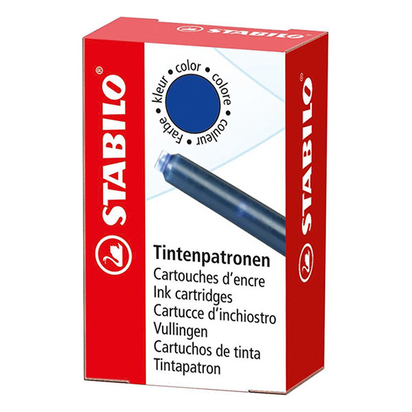 Fountain pen refill | medium blue | Stabilo beCrazy! | 6-pack 200238 - 1