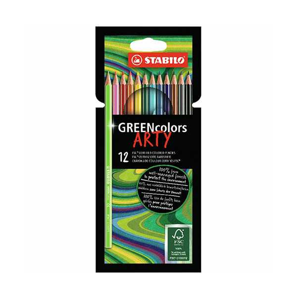 Stabilo Greencolors ARTY colouring pencils (12-pack) 206288 - 1