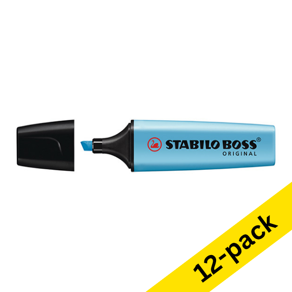 Highlighter | fluorescent blue | Stabilo Boss | 12-pack 200003 - 1