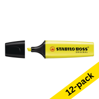Highlighter | fluorescent yellow | Stabilo Boss | 12-pack 206322