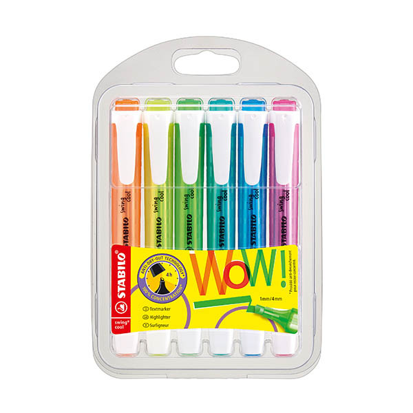 Highlighters | assorted colours | Stabilo Swing Cool | 6-pack 206315 - 1