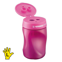 Pencil sharpener (left-handed) | Stabilo Easy Pink Ergonomic 200109
