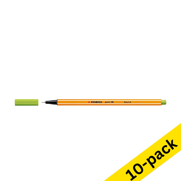 Stabilo Point 88 apple green fineliner (10-pack) 200220 - 1