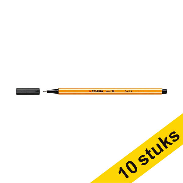 Stabilo Point 88 black fineliner (10-pack) 280076 - 1