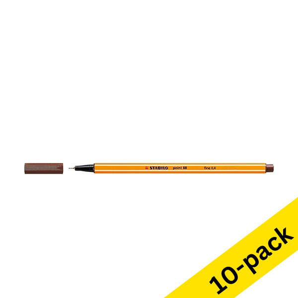Stabilo Point 88 brown fineliner (10-pack) 200228 - 1