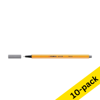 Stabilo Point 88 dark grey fineliner (10-pack)