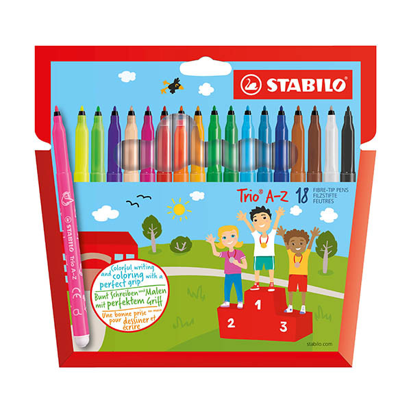 Stabilo Trio A-Z felt tip pens (18-pack) 206285 - 1