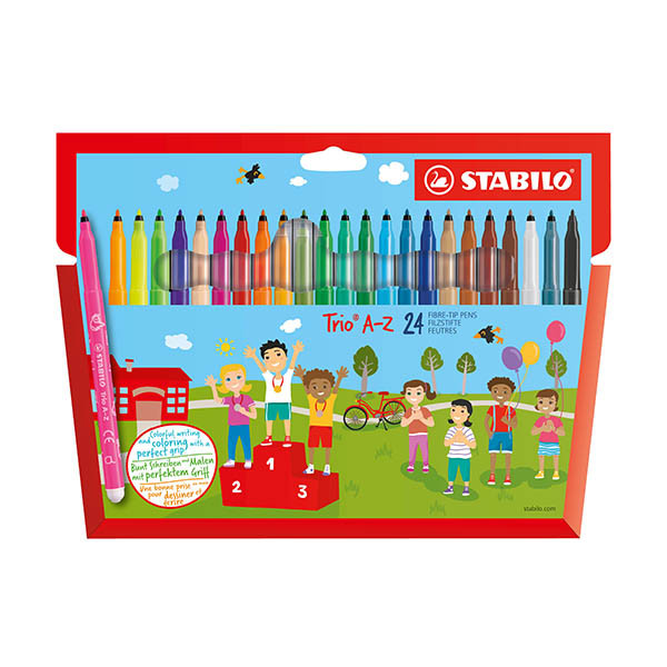 Stabilo Trio A-Z felt tip pens (24-pack) 206286 - 1