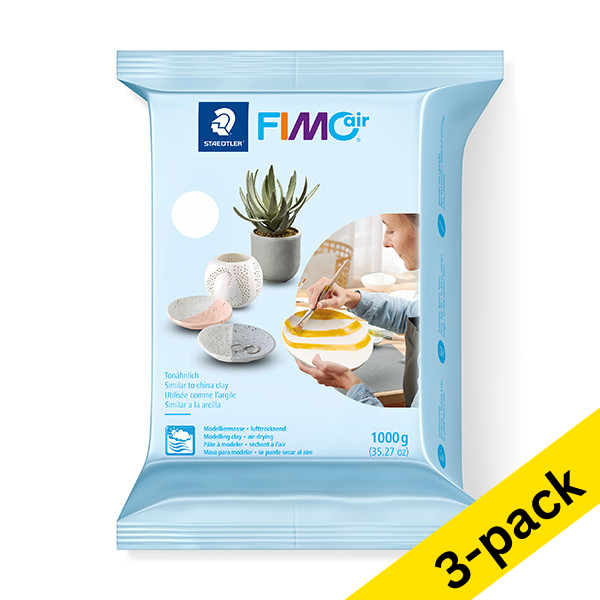 ​​​​​​​​​​​​​​​​​​​​​Clay 1kg | white | Fimo Air | 3-pack 424696 - 1