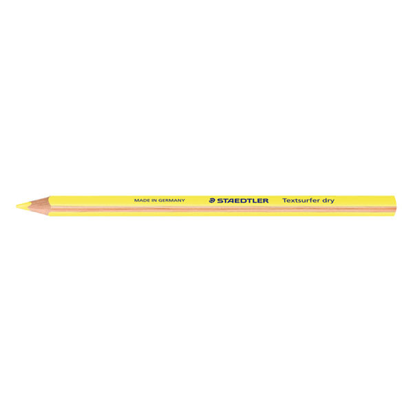 Staedtler 12x Staedtler Textsurfer Dry yellow triangular highlighter pencil  209598 - 1