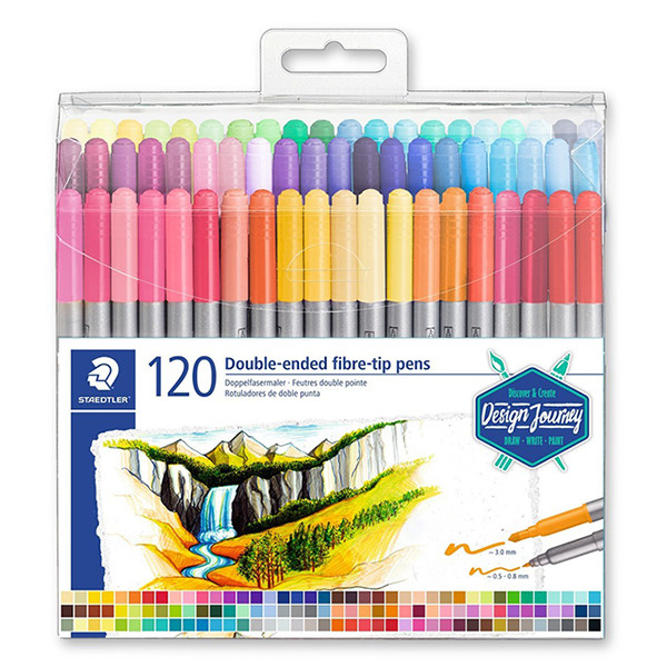 Staedtler 3200 Double Tip Felt Pens (120-pack) 3200TB120 209519 - 1