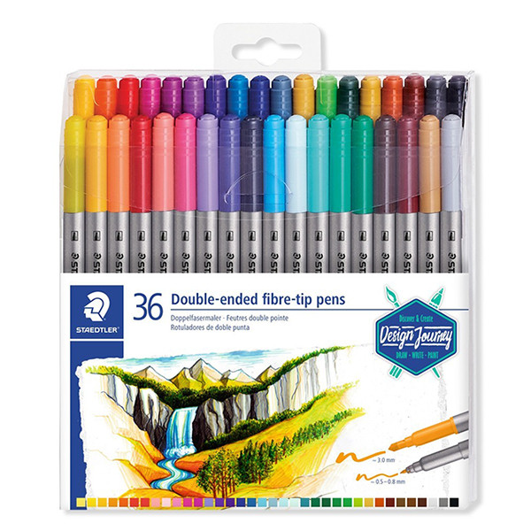Staedtler 3200 double tip felt pens (36-pack) 3200TB36 209517 - 1