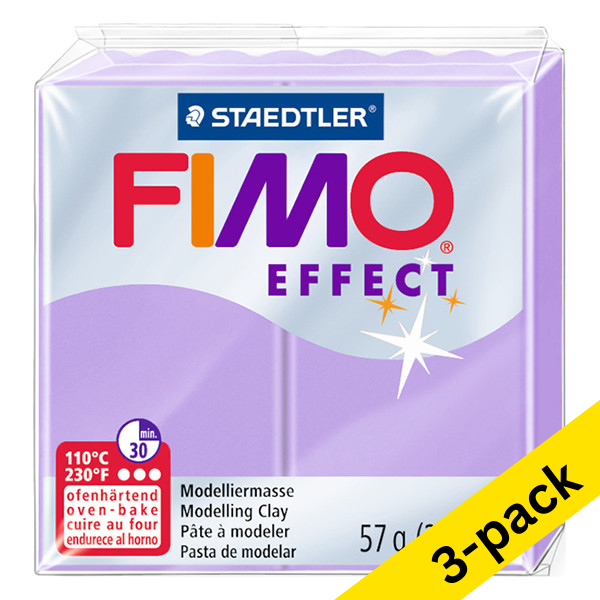 Clay 57g | lilac purple | Fimo Effect | 3-pack 424678 - 1