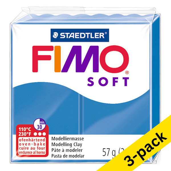 Clay 57g | pacific blue | Fimo Soft | 3-pack 424651 - 1