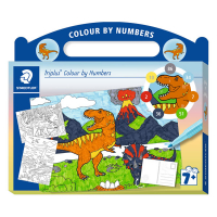 Staedtler Colour by Number dinosaur colouring book 34CBN02 209582
