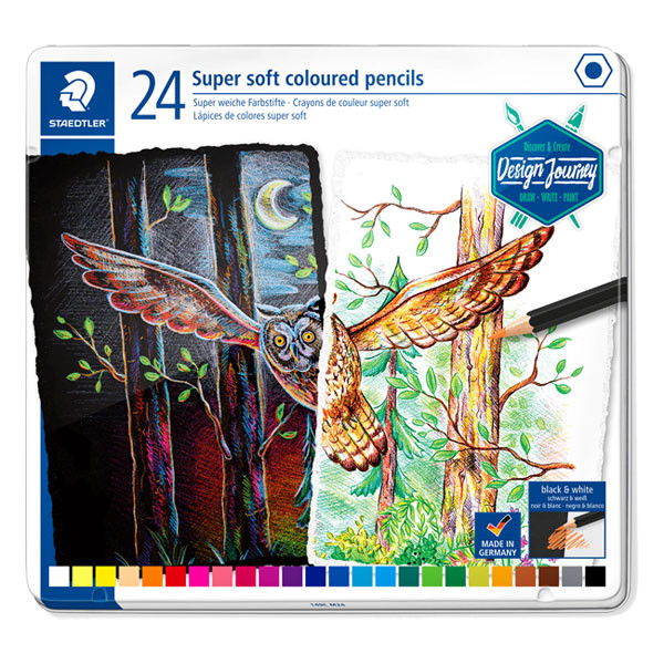 Colouring pencils | Staedtler super soft coloured | 24-pack 209568 - 1