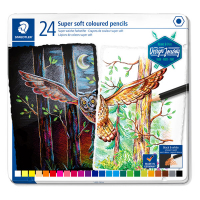 Colouring pencils | Staedtler super soft coloured | 24-pack 209568