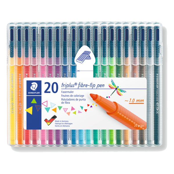 Felt-tip pen set | triangular | Staedtler Triplus colour 323 | 20-pack 209578 - 1