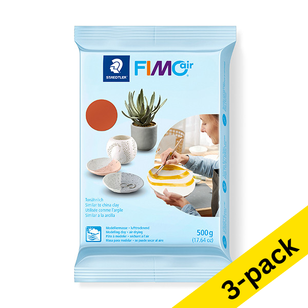 Fimo Air terracotta clay, 500g (3-pack) 424659 - 1