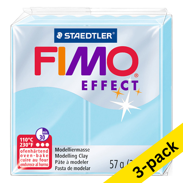 Staedtler Fimo Effect aqua clay, 57g (3-pack)  424704 - 1