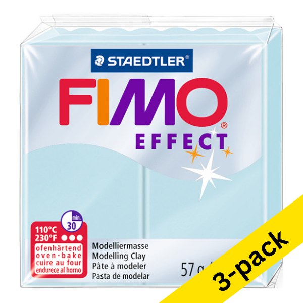 Fimo Effect blue ice quartz clay, 57g (3-pack) 424653 - 1