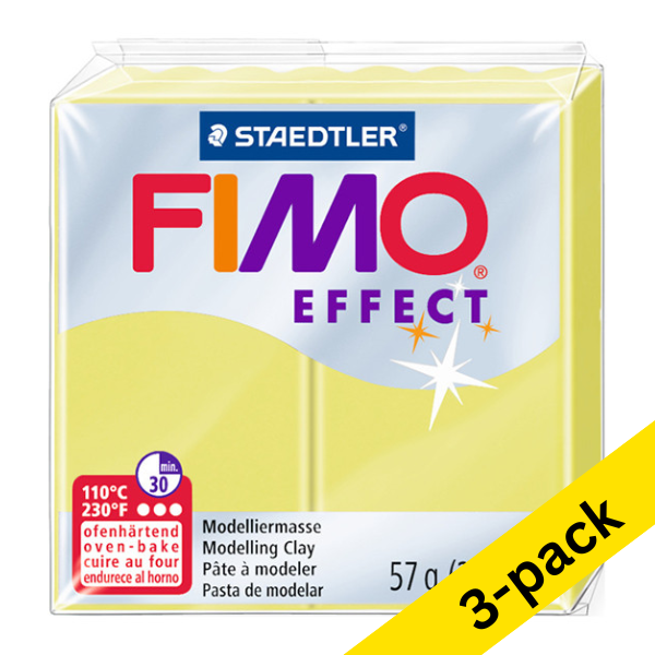 Fimo Effect citrine clay, 57g (3-pack) 424665 - 1