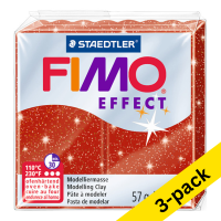 Fimo Effect glitter red clay, 57g (3-pack) 424683