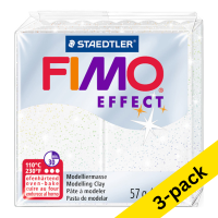 Fimo Effect glitter white clay, 57g (3-pack) 424693