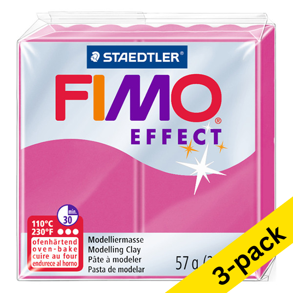 Fimo Effect ruby quartz clay, 57g (3-pack) 424690 - 1