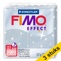 Fimo Effect silver glitter clay, 57g (3-pack) 424700
