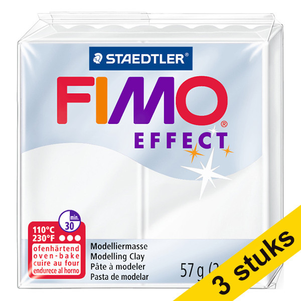 Fimo Effect transparent colourless clay, 57g (3-pack) 424691 - 1